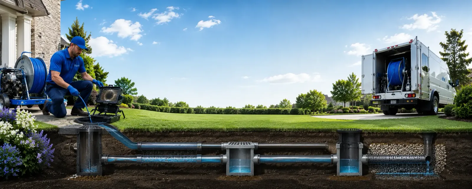 Outdoor drain cleaning information for Bloomingrose, WV